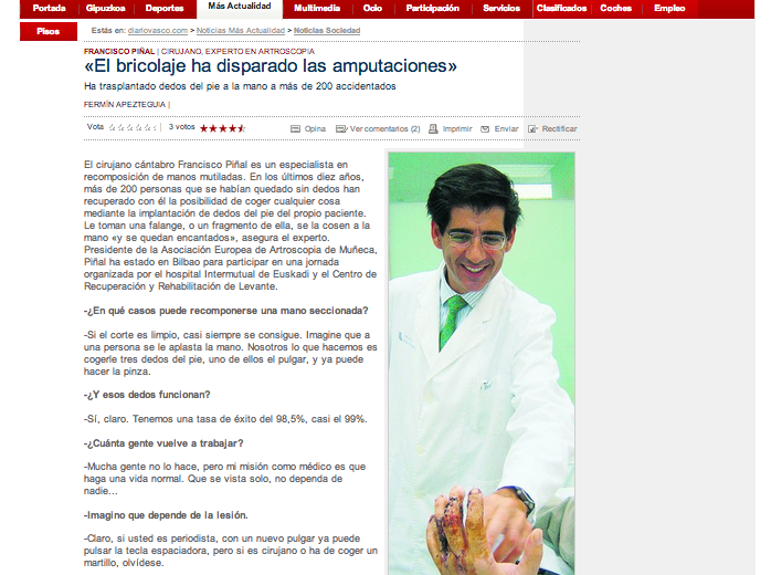 el bricolaje a disparado las amputaciones