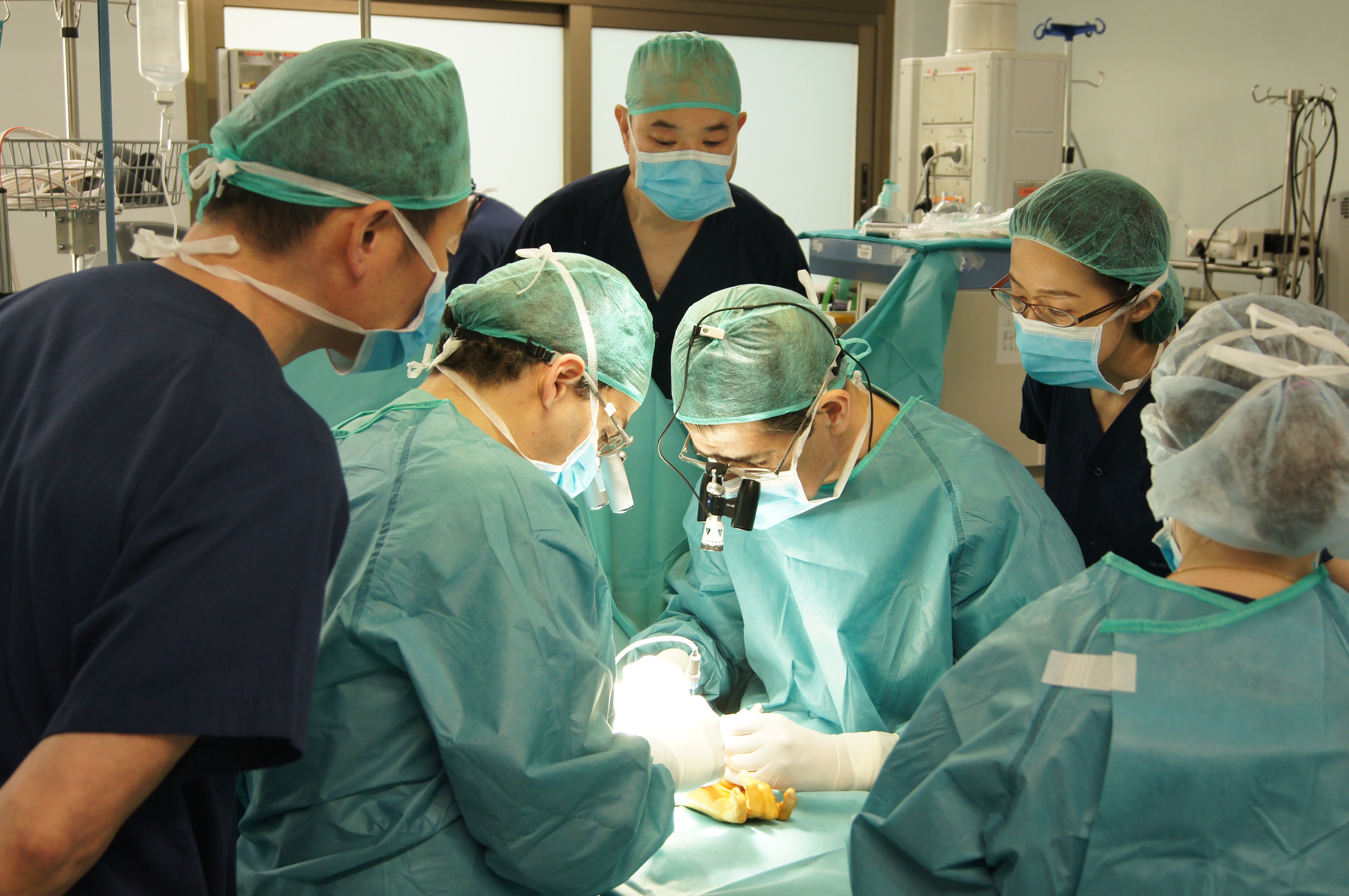 Cirugía durante la visita de la delegación japonesa 