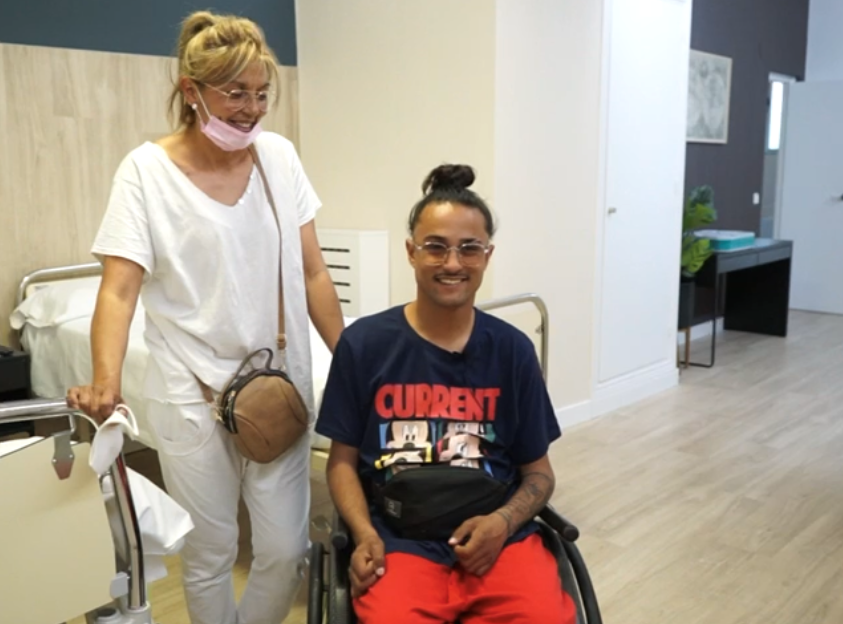 Quadriplegic patient operated